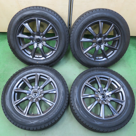 超バリ溝！22年！キレイ！ほぼ10分★スタッドレス 235/60R18 ダンロップ ウインターマックス SJ8 SJ8+ DUFACT デュファクト 18インチ PCD114.3/5H★6032702イス
