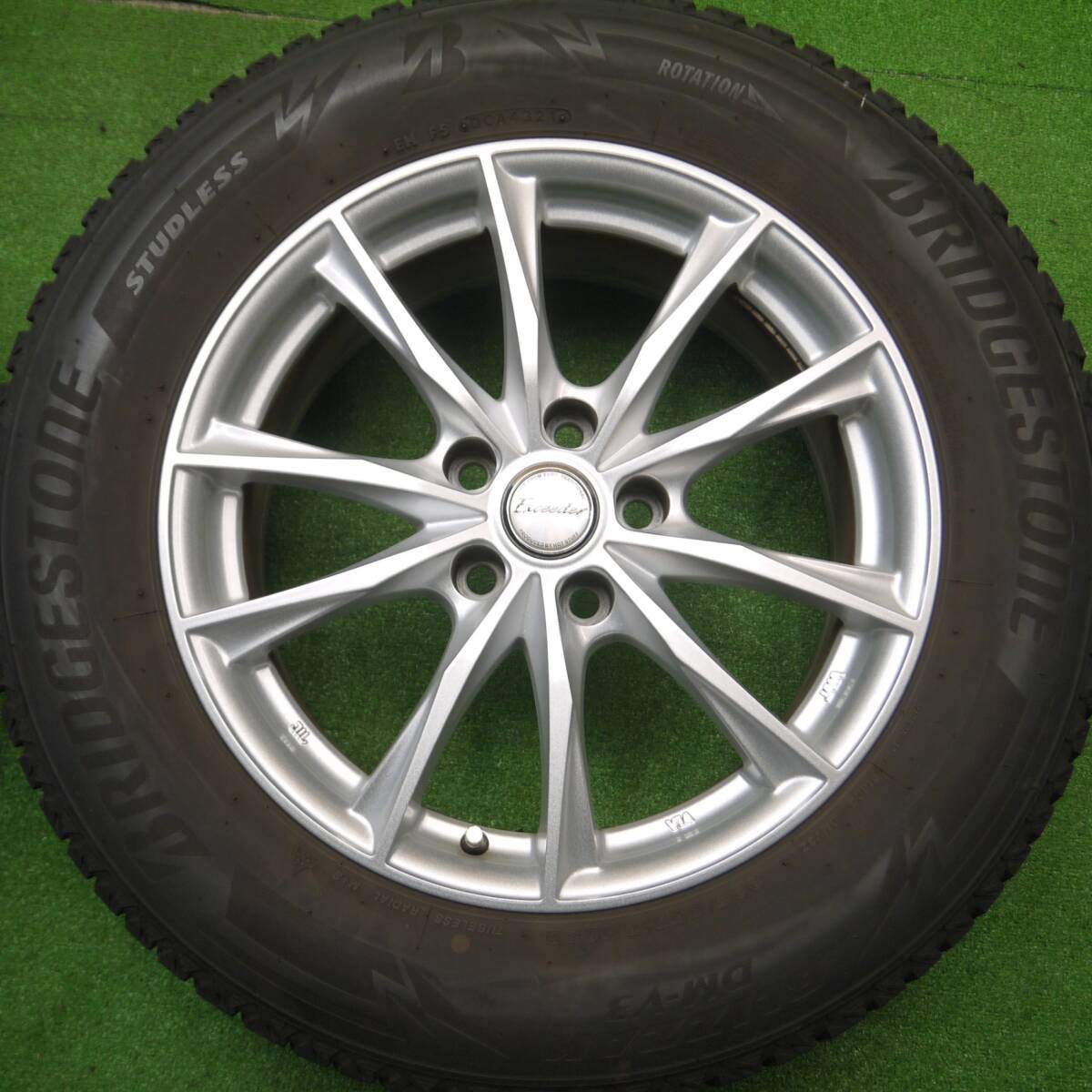 バリ溝！21年！キレイ！9.5分★スタッドレス 225/65R17 ブリヂストン ブリザック DM-V3 Exceeder エクシーダー 17インチ PCD114.3/5H★4112205Hス