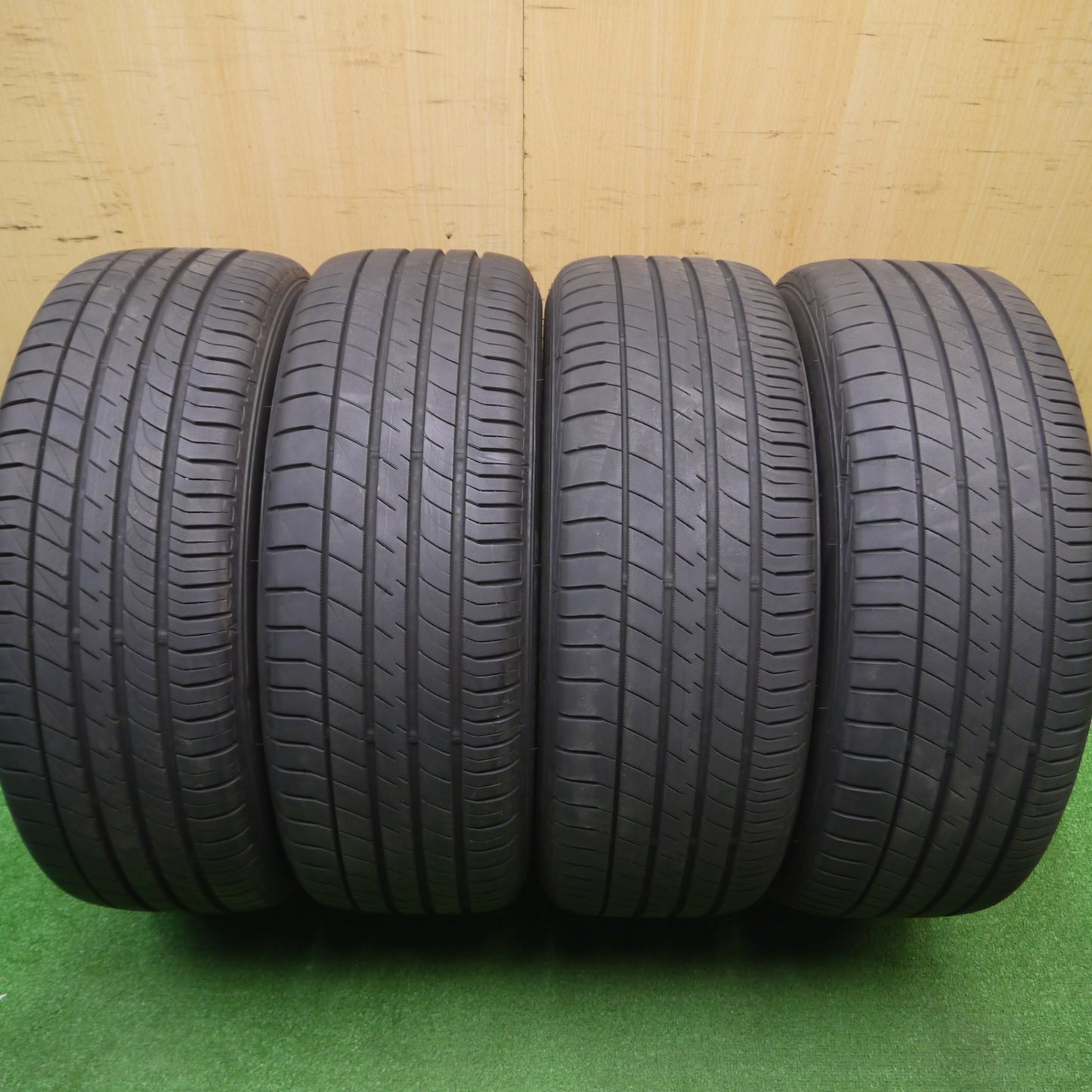 [送料無料] バリ溝! 23年! 9.5分★日産 リーフ ジューク 純正 スチール 205/55R16 ダンロップ  ルマン5 プラス 16インチ PCD114.3/5H★4100704Hノ