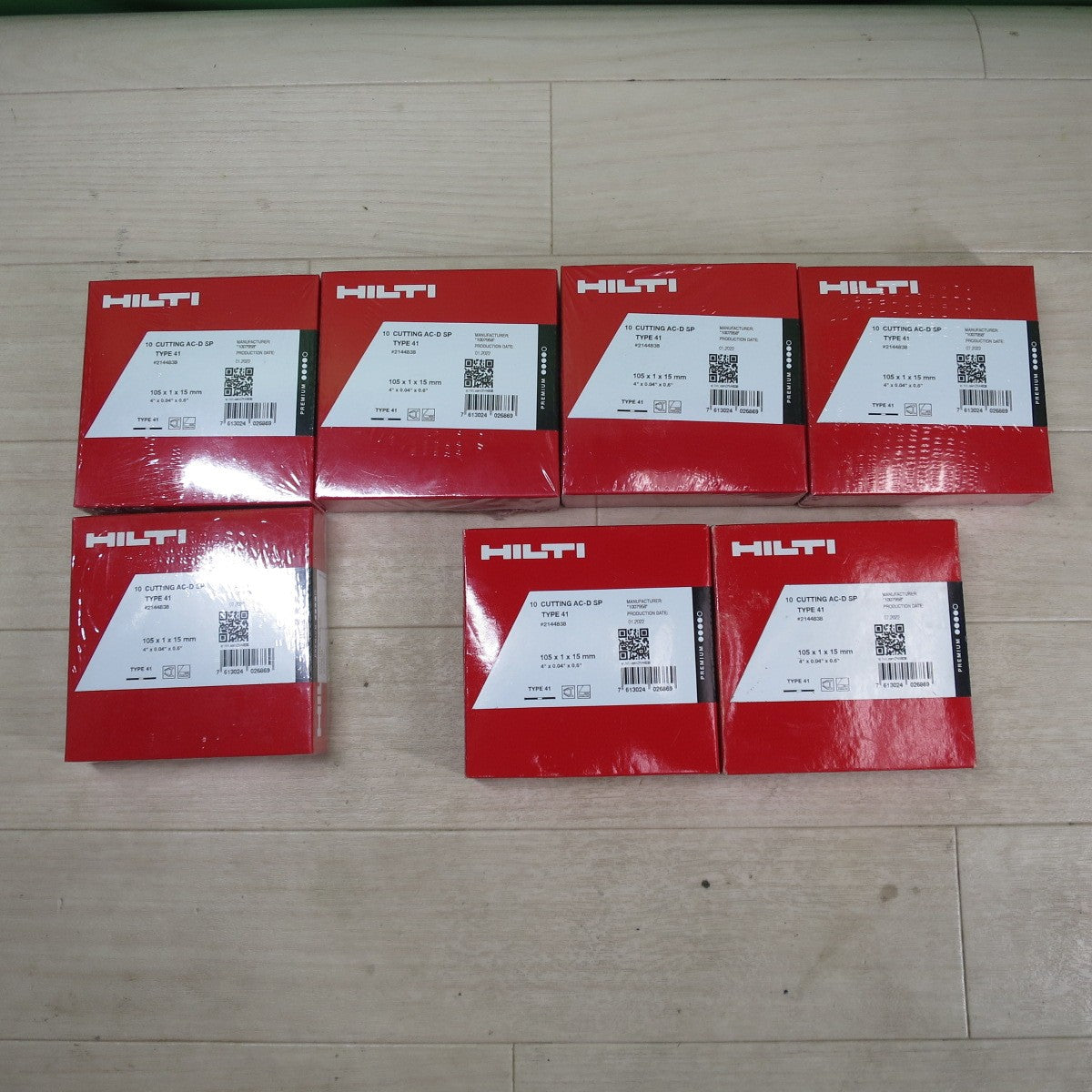 未使用・7箱セット☆HILTI ヒルティ 切断砥石 AC-D SP TYPE41 105×1×15mm ♯2144838 10枚入り×7☆