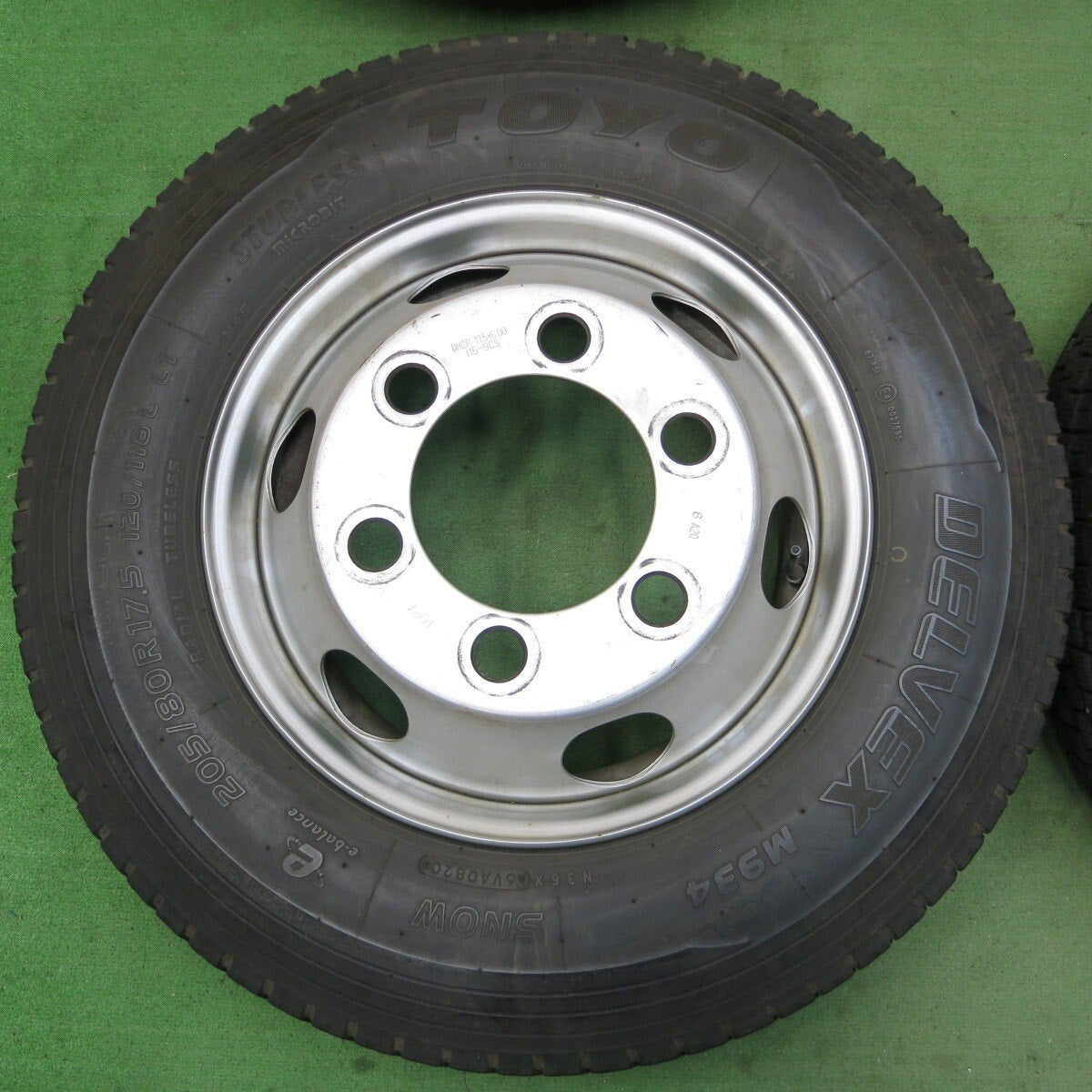 4本★トラック 205/80R17.5 スタッドレス トーヨー デルベックス M934 TOPY スチール 115-9CS PCD222.25/6H★5030502ナス