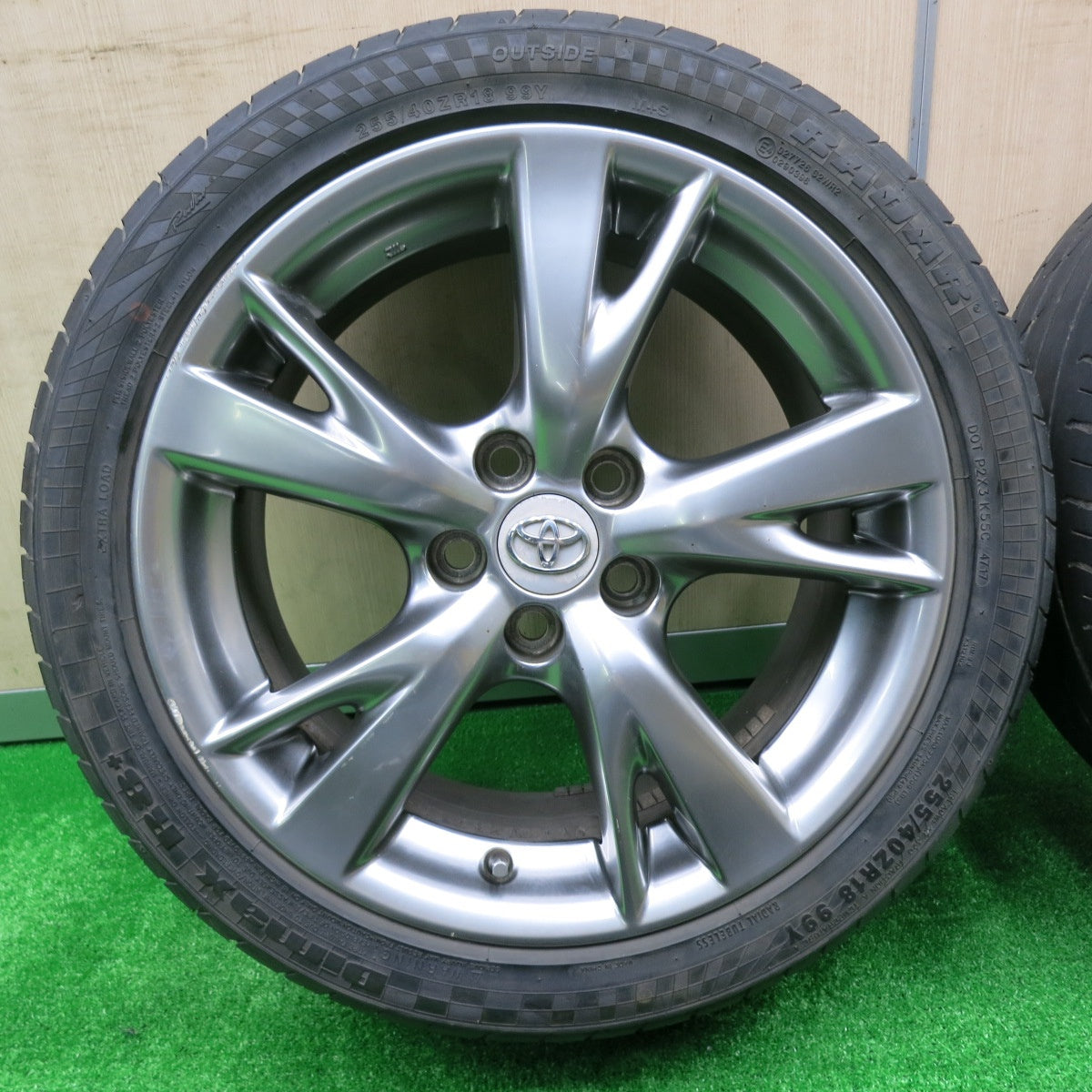 *送料無料* 4本価格★レクサス IS バージョンS 純正 225/40R18 255/40R18 レーダー RZ-500 Dimax R8+ 18インチ PCD114.3/5H★4072204NJノ