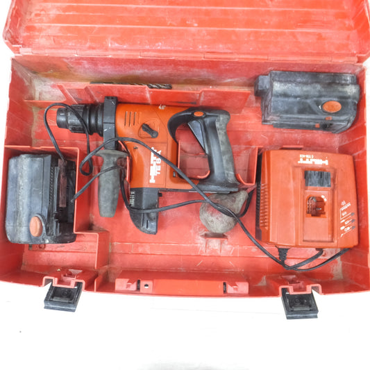 [送料無料] バッテリー2個◆ヒルティ HILTI 充電式 ロータリー ハンマー ドリル 36V TE6-A ケース 充電器 ダストポンプ 付き 電動 工具◆