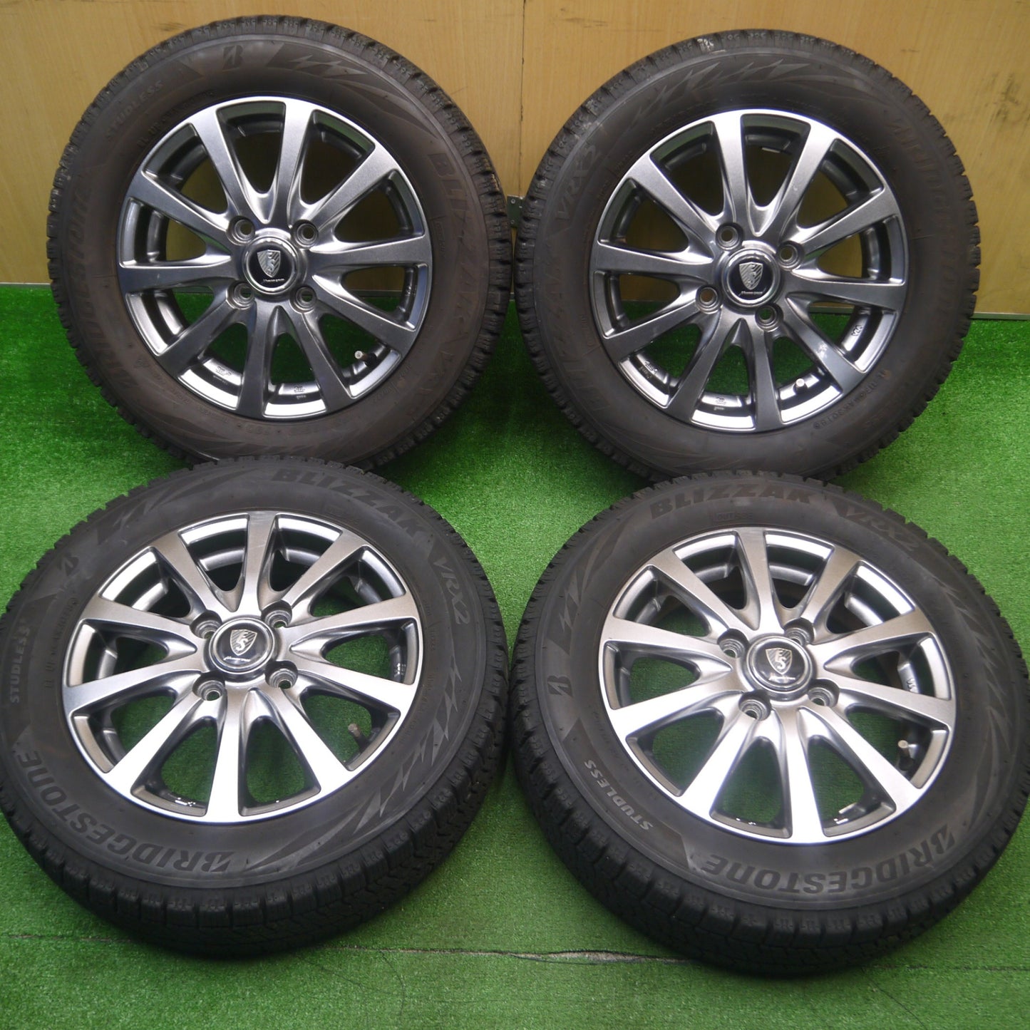 [送料無料] 4本価格★スタッドレス 155/65R13 ブリヂストン ブリザック VRX2 MANARAY SPORT マナレイスポーツ 13インチ PCD100/4H★4111107Hス