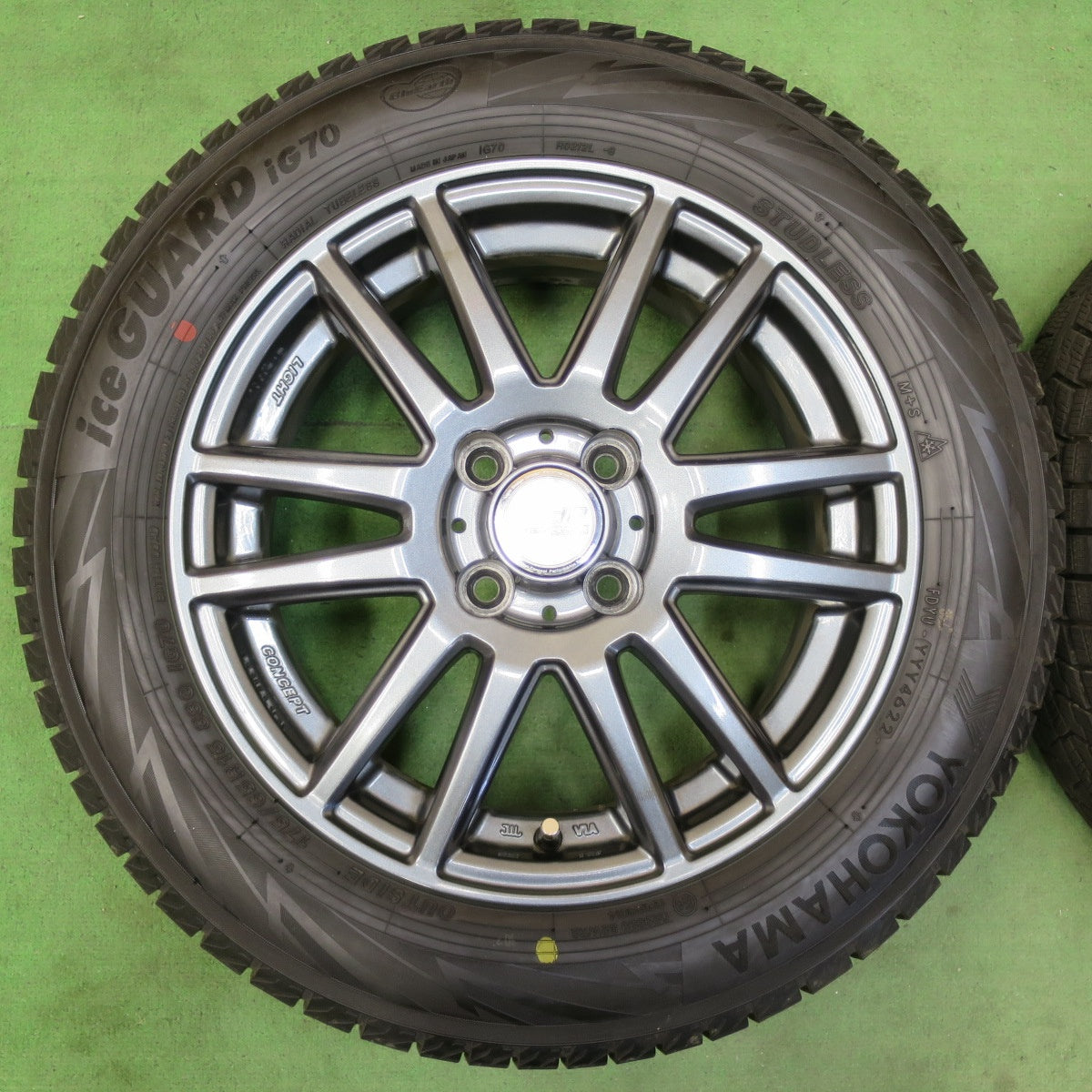 バリ溝！22年！キレイ！9.5分以上★スタッドレス 175/65R15 ヨコハマ アイスガード iG70 dP devotion デボーション 共豊 15インチ PCD100/4H★5042109イス