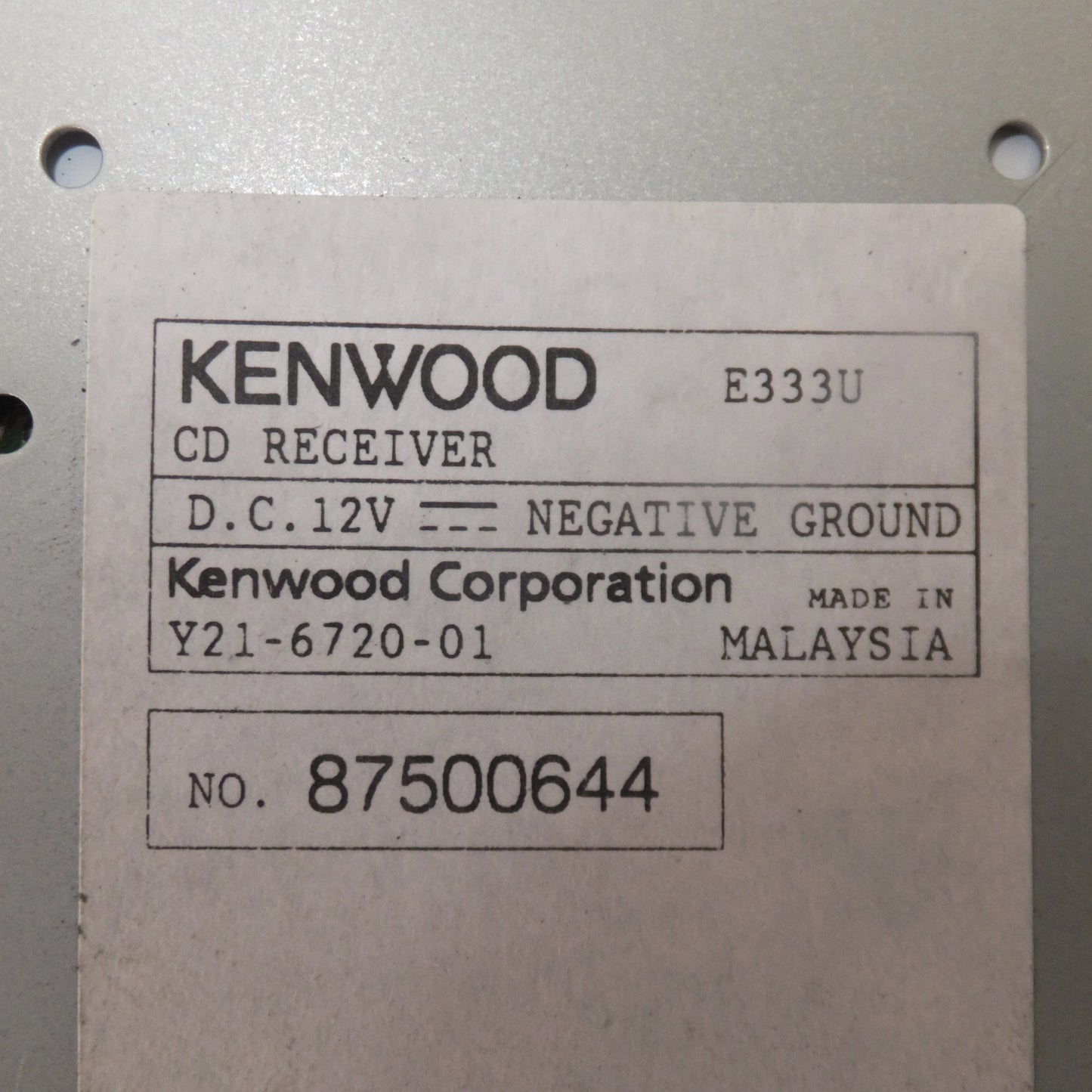 [送料無料] ジャンク★ケンウッド KENWOOD CDレシーバー CD RECEIVER E333 E333U(49★