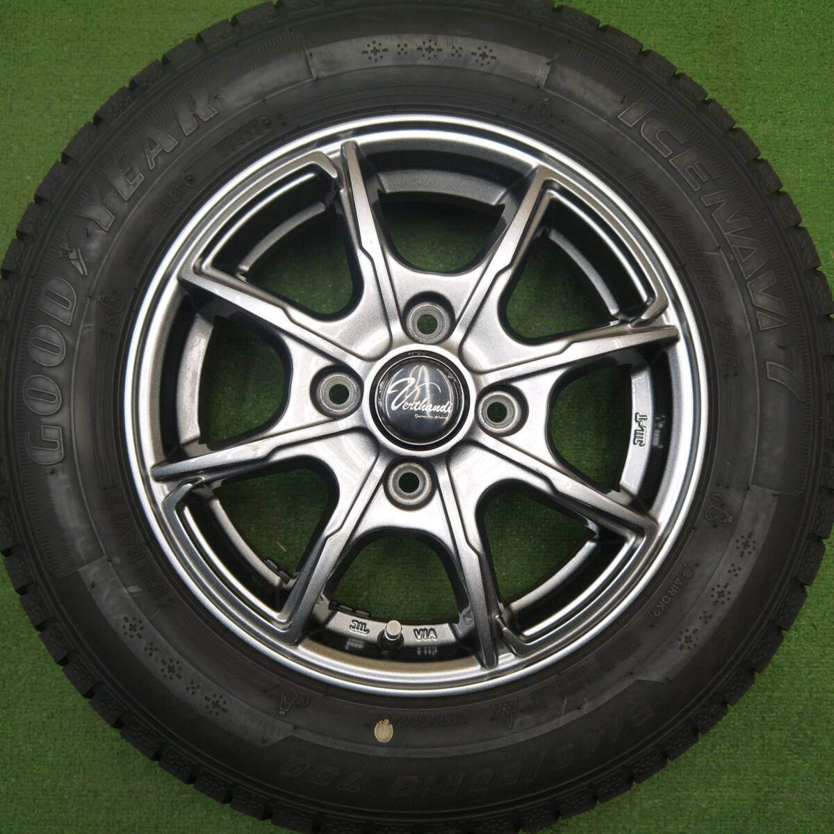 バリ溝！23年！キレイ！ほぼ10分★スタッドレス 145/80R13 グッドイヤー アイスナビ7 Verthandi ヴェルサンディ ヴェルザンディ 13インチ PCD100/4H★5031701Hス