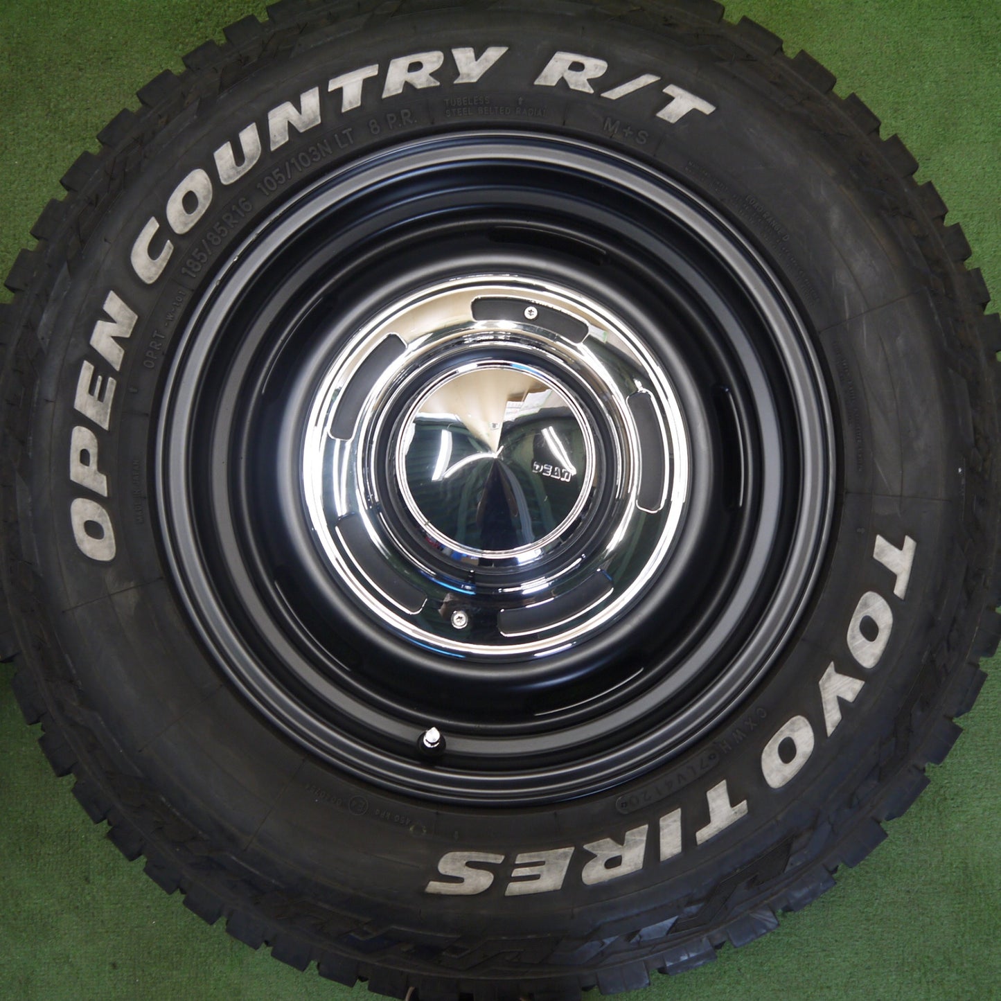 バリ溝！キレイ！9分◎DEAN CROSS COUNTRY CC3 185/85R16 105/103N 8PR トーヨー オープンカントリー R/T ディーン クロスカントリー 16インチ PCD139.7/5H◎6062402Hノ