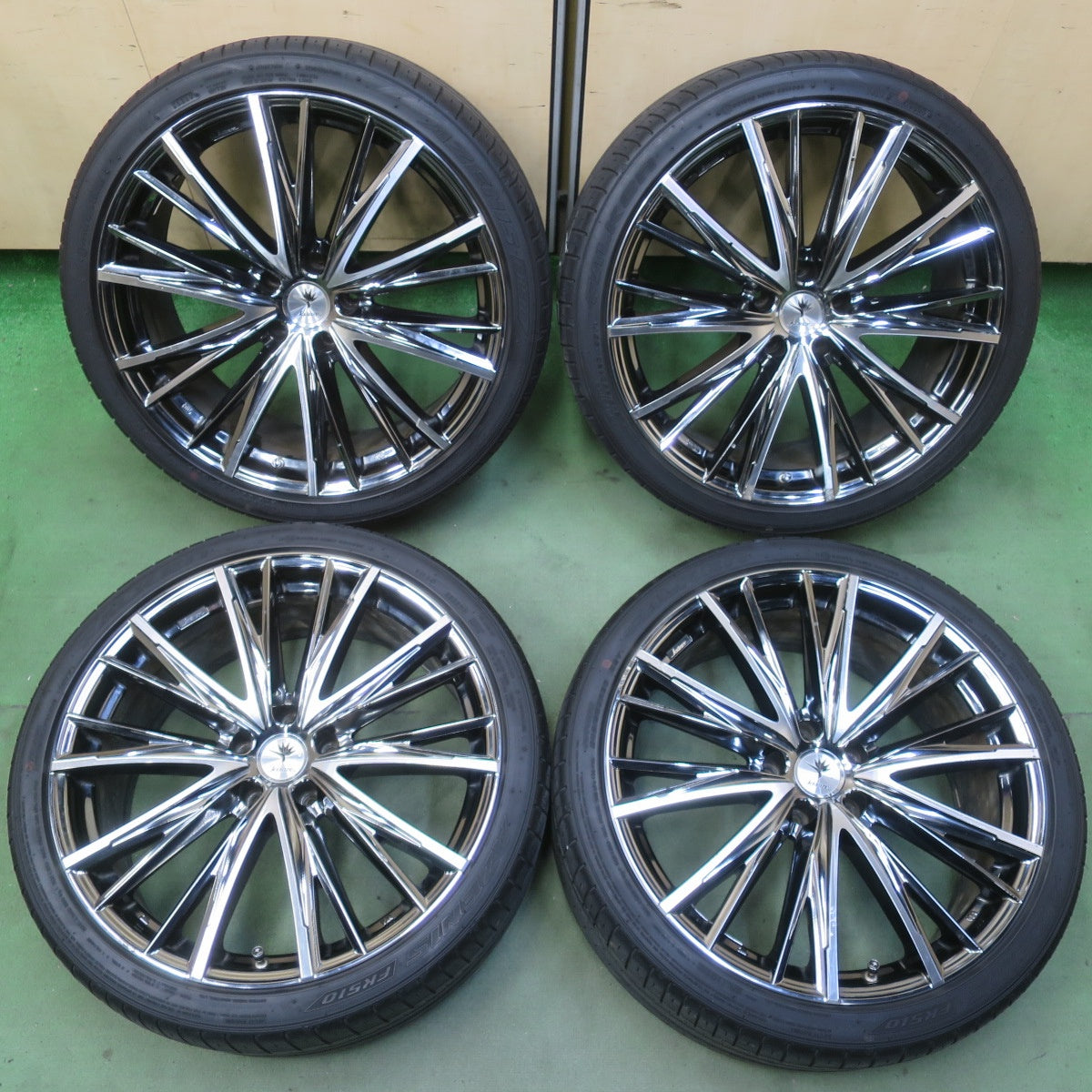 4本価格◎Kranze Elaborar 331EVO 245/35R20 ファルケン AZENIS FK510 クレンツェ エルアボラ 331エボ 20インチ PCD114.3/5H◎6082901イノ