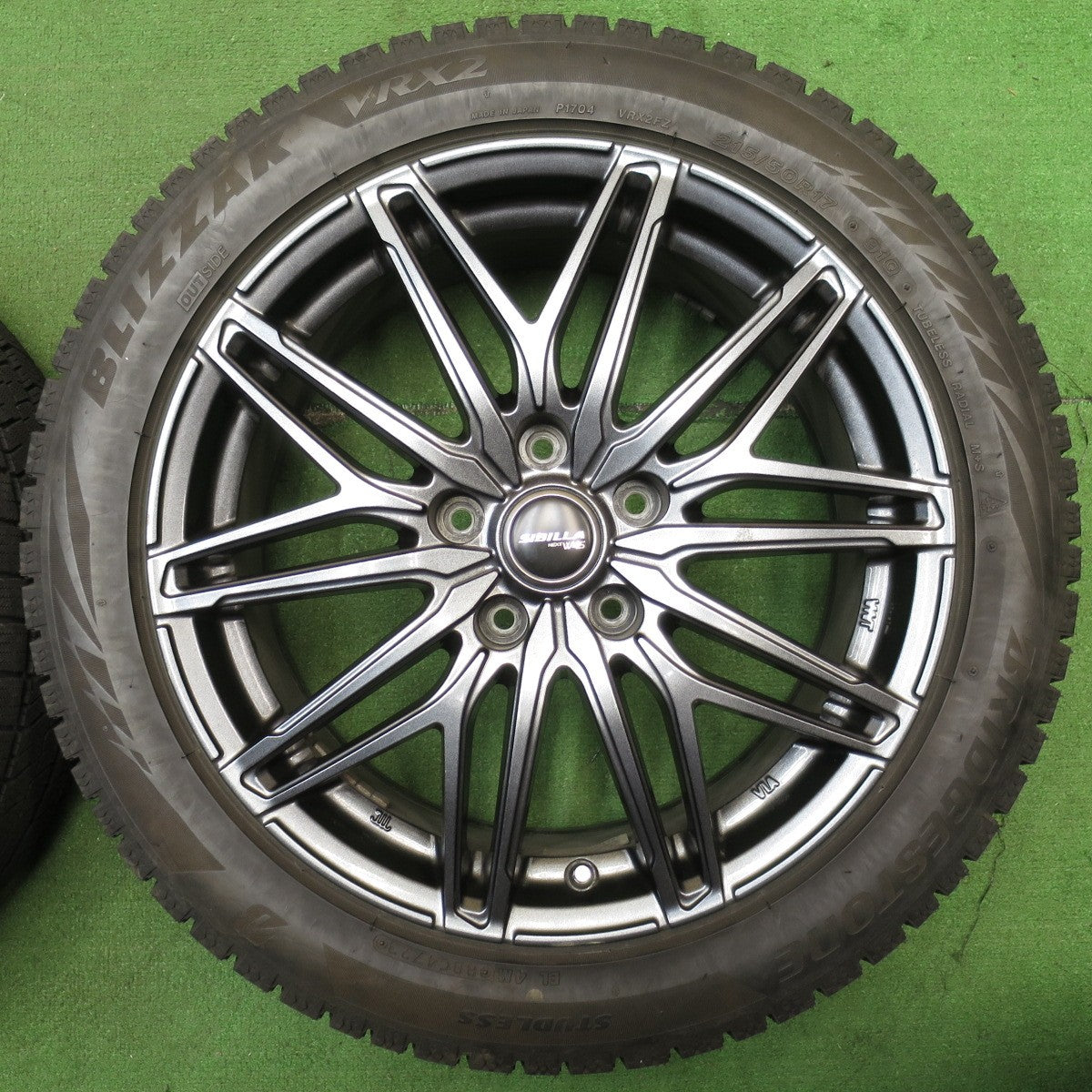 バリ溝！23年！9.5分★スタッドレス 215/50R17 ブリヂストン ブリザック VRX2 SIBILLA NEXT W45 シビラ 17インチ PCD114.3/5H★5061202NJス