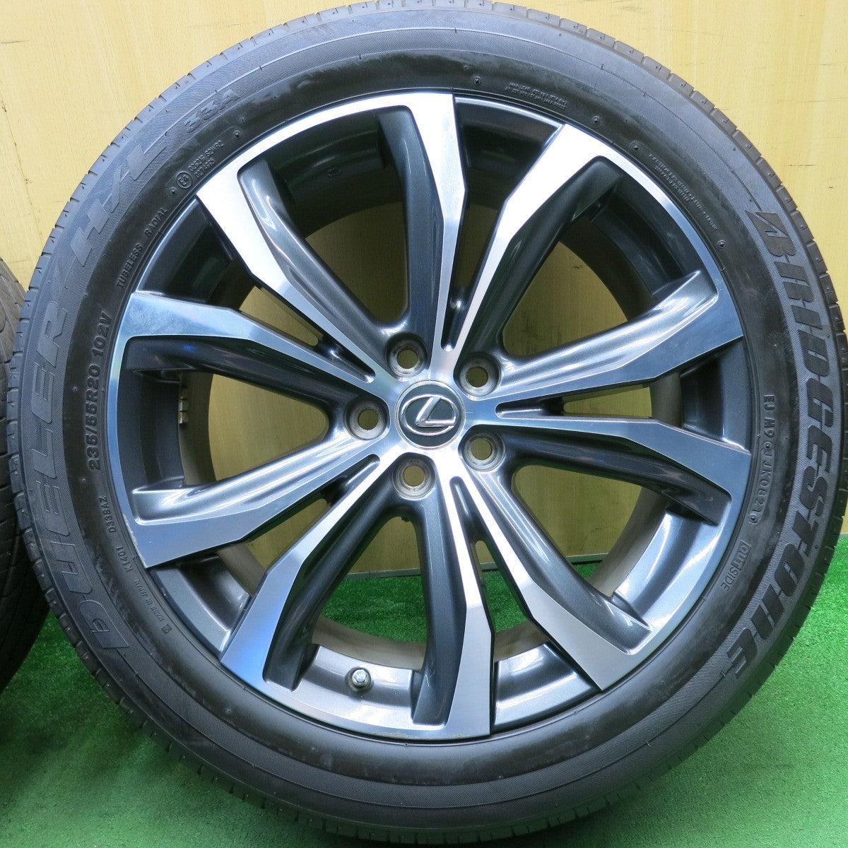 センサー付！バリ溝！21年！9分★レクサス RX バージョンL 純正 235/55R20 ブリヂストン デューラー H/L 33A 20インチ PCD114.3/5H★5071904HAノ