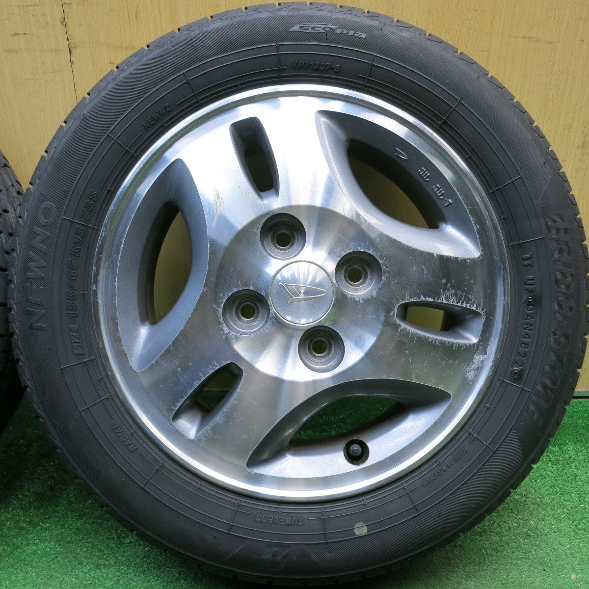 4本価格！22年★ダイハツ ムーヴ 純正 155/65R13 ブリヂストン NEWNO ニューノ 13インチ PCD100/4H★6022314HAノ