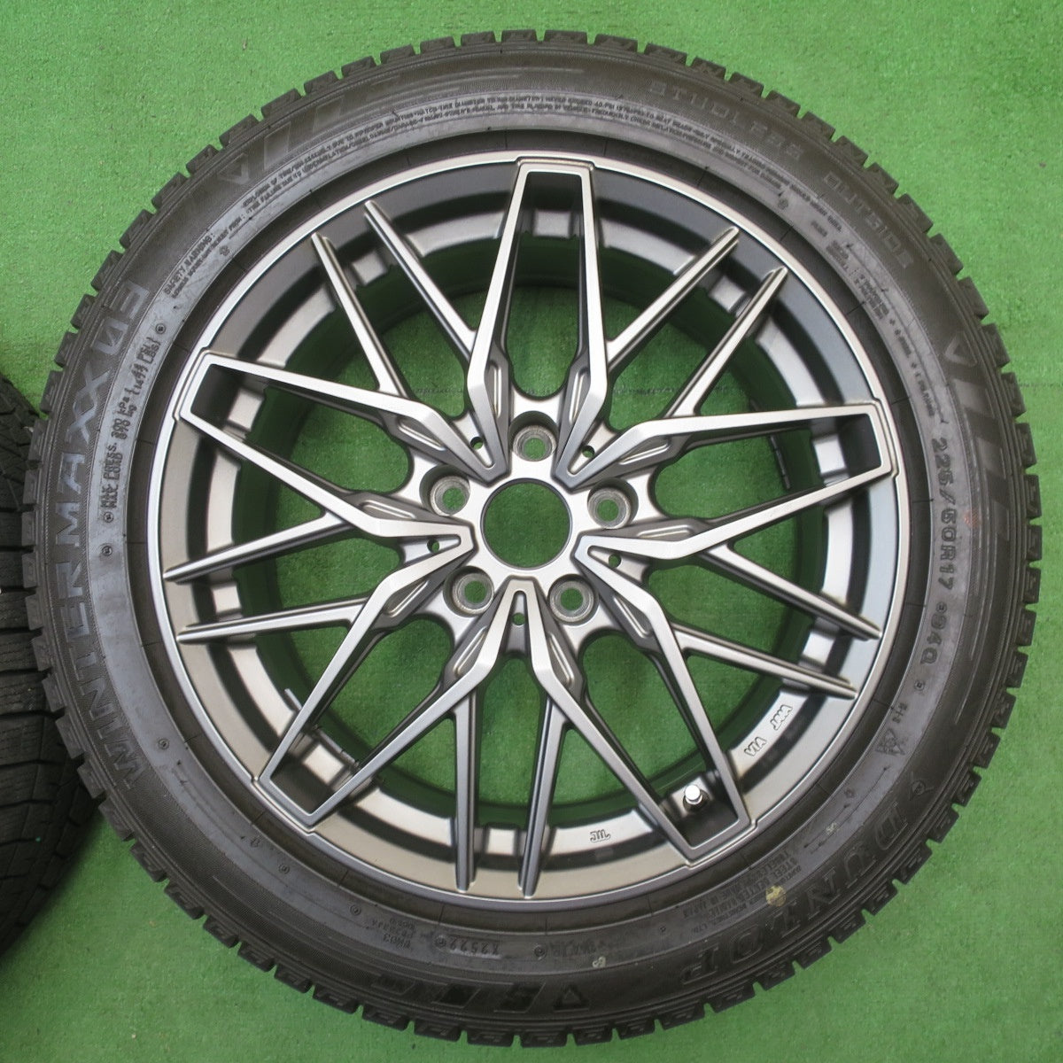 バリ溝！22年！キレイ！9分★BMW 等 EUROBAHN nurburg MTX 225/50R17 スタッドレス ダンロップ ウインターマックス 03 17インチ ユーロバーン ニュルブルグ PCD112/5H★6022510NJス
