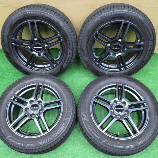 バリ溝！21年！キレイ！9分★ベンツ 等 Eurodesign EIGER 205/55R16 スタッドレス ブリヂストン ブリザック VRX3 16インチ ユーロデザイン アイガー PCD112/5H★5120303NKス