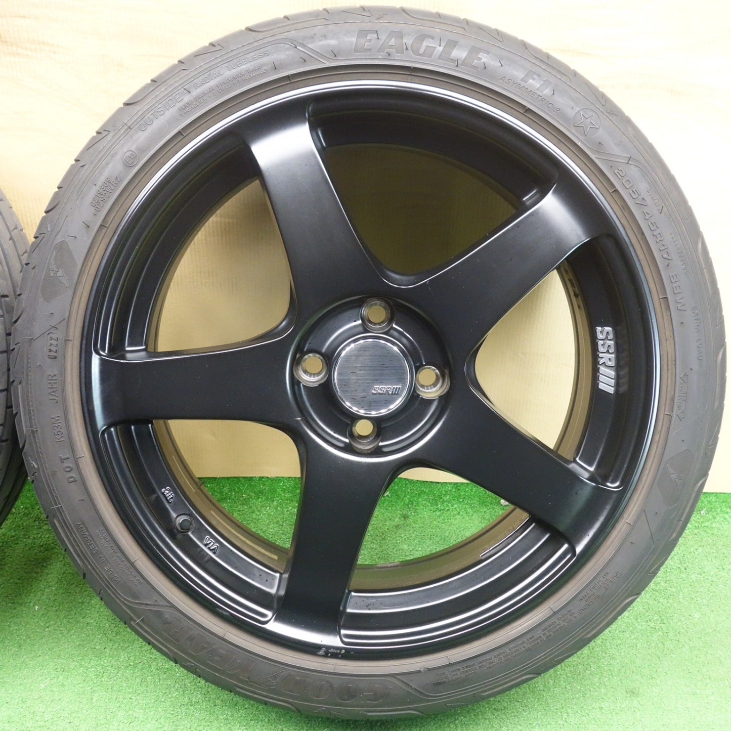 キレイ◎SSR GTV01 205/45R17 グッドイヤー イーグル F1 ASYMMETRIC3 17インチ PCD100/4H◎6061201KTノ