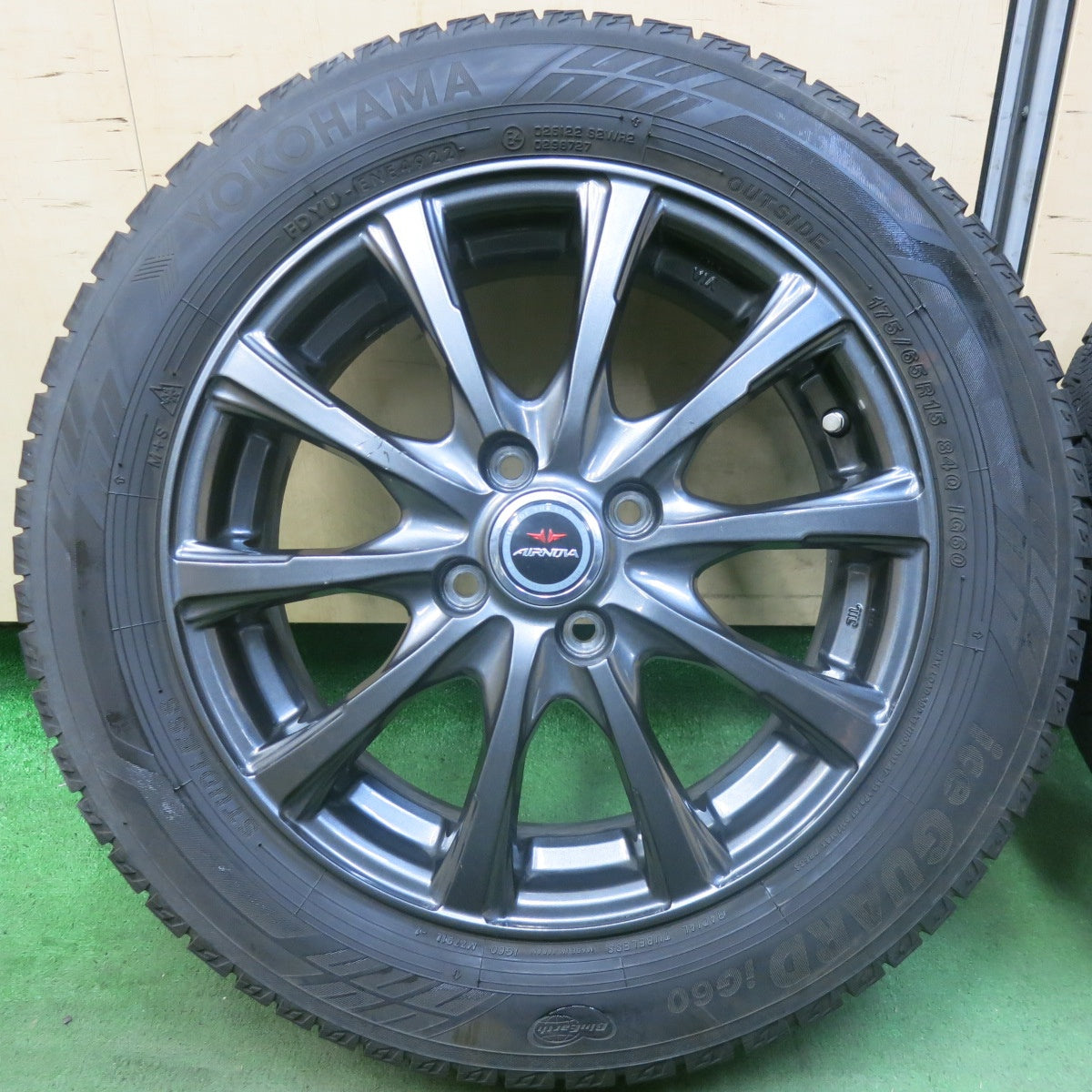 バリ溝！22年！8.5分★スタッドレス 175/65R15 ヨコハマ アイスガード iG60 AIRNOVA SB10 エアノヴァ 15インチ PCD100/4H★5112502SKス
