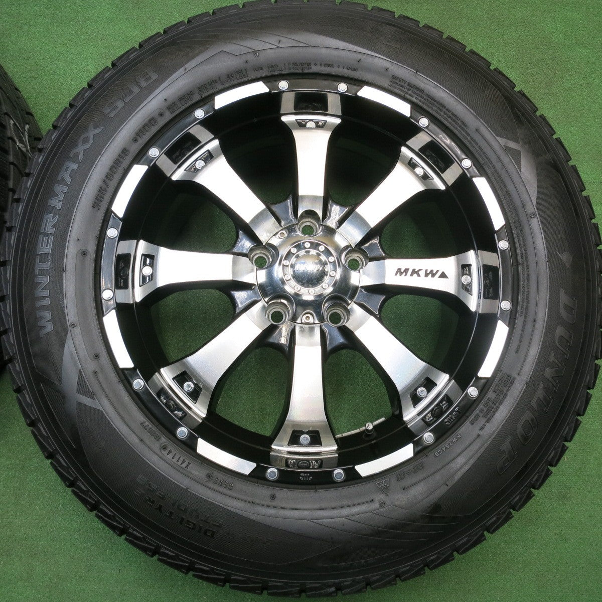 バリ溝！9分★グランドチェロキー 等 MKW MK-46 265/60R18 スタッドレス ダンロップ ウインターマックス SJ8 18インチ PCD127/5H★6010801HAス