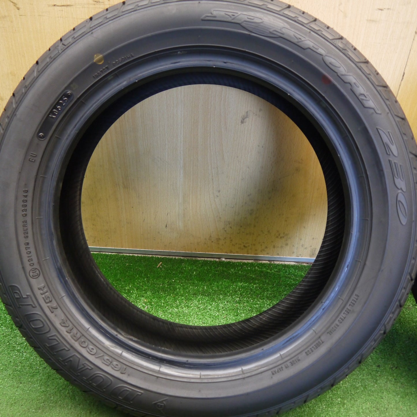 新車外し！25年★165/60R14 ダンロップ SPスポーツ 230 タイヤ 14インチ エブリイ ワゴン クリッパー リオ 等★6071009Hノタ