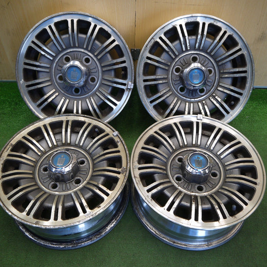 4本価格★旧車 トヨタ クラウン MS112 純正 ホイール PCD114.3/5H★3071208Hホ