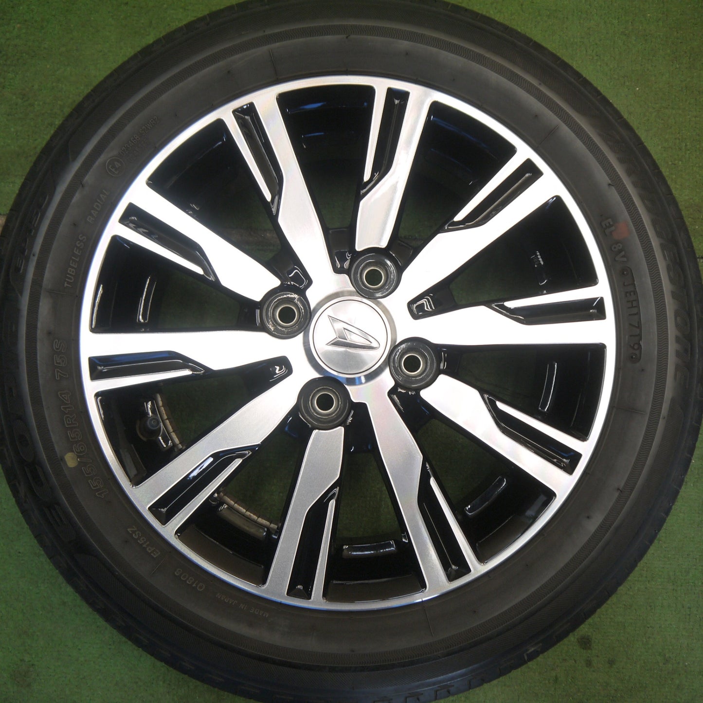 キレイ★ダイハツ タント カスタム 純正 155/65R14 ブリヂストン エコピア EP150 14インチ PCD100/4H★6052703Hノ