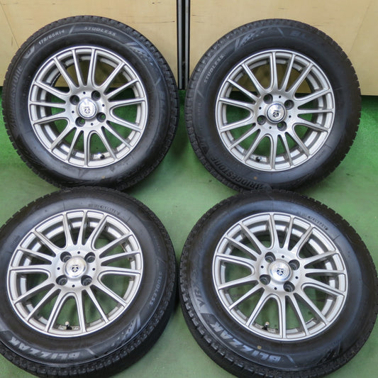 バリ溝！21年！キレイ！8.5分★スタッドレス 175/65R14 ブリヂストン ブリザック VRX3 GMach 14インチ PCD100/4H★5111906TTス