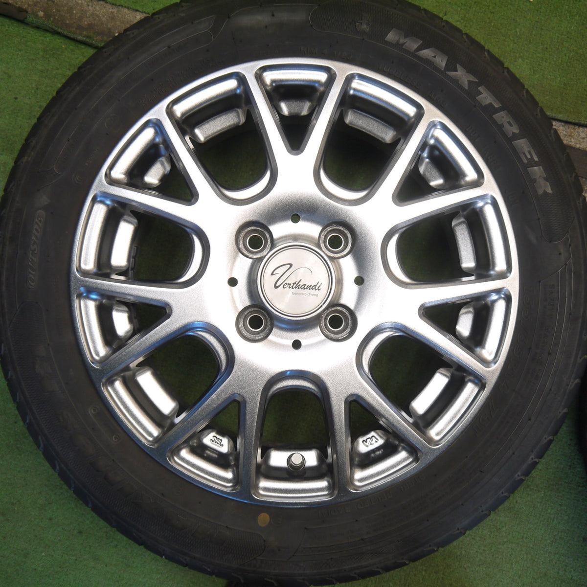 バリ溝！8.5分◎155/65R14 マックストレック MAXIMUS M1 Verthandi ヴェルザンディ 14インチ PCD100/4H◎6082102Hノ