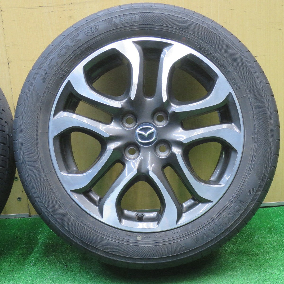 4本価格★マツダ DJ デミオ 純正 185/60R16 ヨコハマ エコス ES31 16インチ PCD100/4H★5110904NJノ