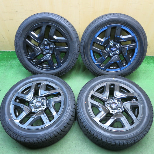 バリ溝！25年！キレイ！9.5分以上◎スバル フォレスター X-BREAK 純正 225/55R18 スタッドレス ダンロップ ウインターマックス SJ8 SJ8+ X- ブレイク 18インチ PCD114.3/5H◎6081608HAス