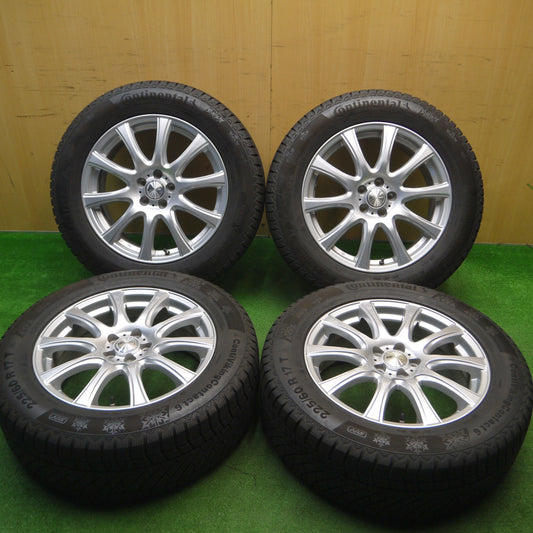 [送料無料] バリ溝！キレイ！8.5分★フォレスター XV 等 225/60R17 スタッドレス コンチネンタル コンチバイキング コンタクト6 LAUFBAHN 17インチ PCD100/5H★4122002Hス