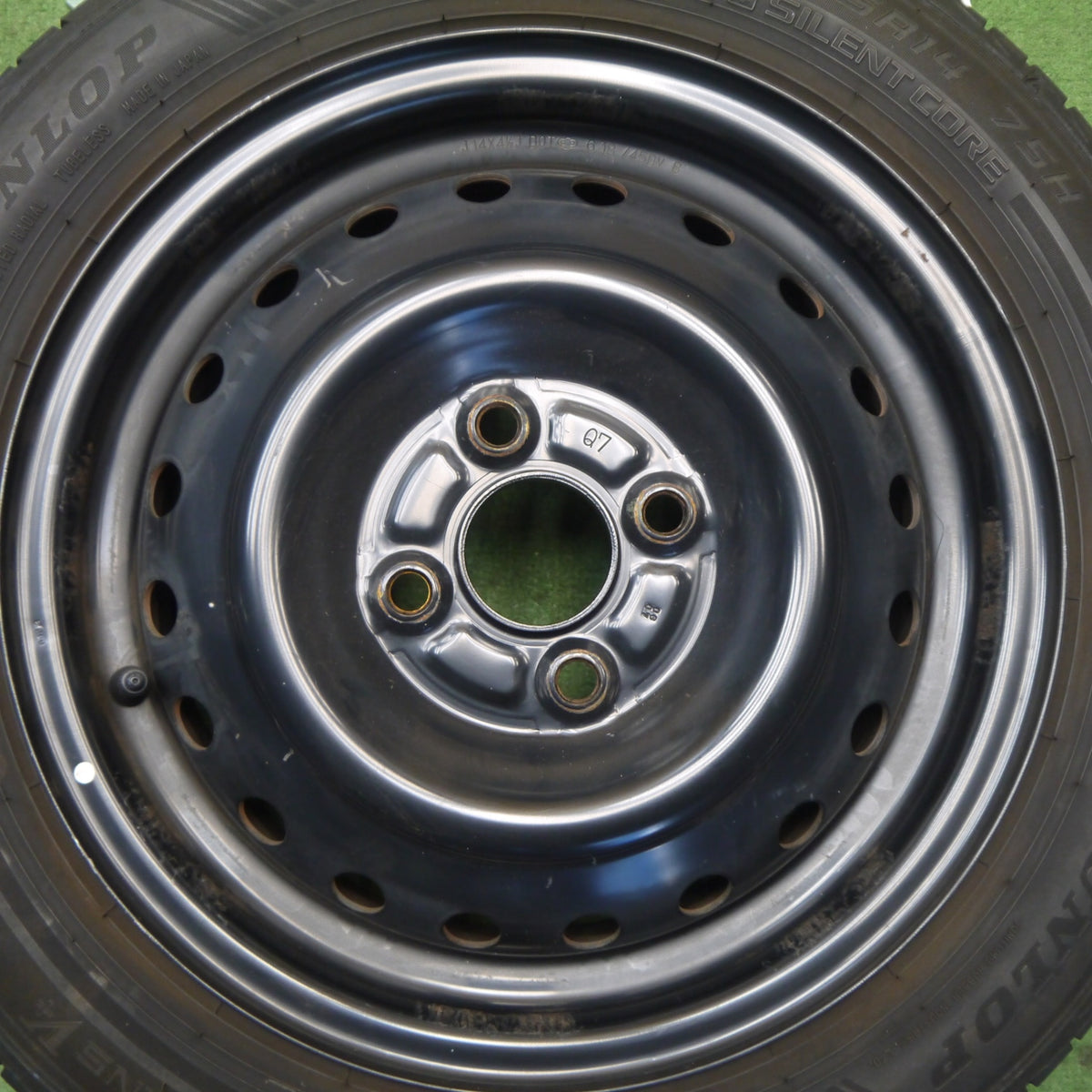 4本価格！24年◎ダイハツ LA800S ムーヴ キャンバス 純正 スチール 155/65R14 ダンロップ LE MANS V+ 14インチ PCD100/4H◎6091602Hノ