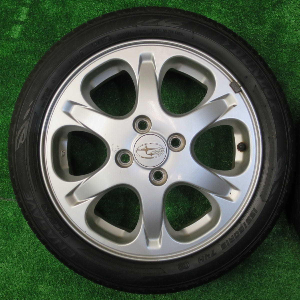 バリ溝！8.5分★スバル R1 純正 155/60R15 ダンロップ エナセーブ EC203 15インチ PCD100/4H★5101104NJノ