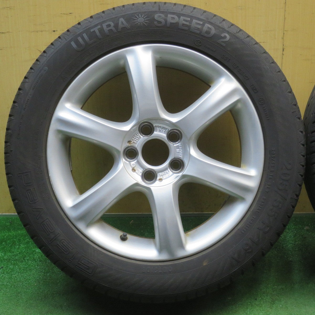 バリ溝！23年！キレイ！8.5分★ワーゲン ニュービートル 純正 BBS RD198 205/55R16 ギスラベット ULTRA SPEED2 16インチ PCD100/5H★6052605NJノ