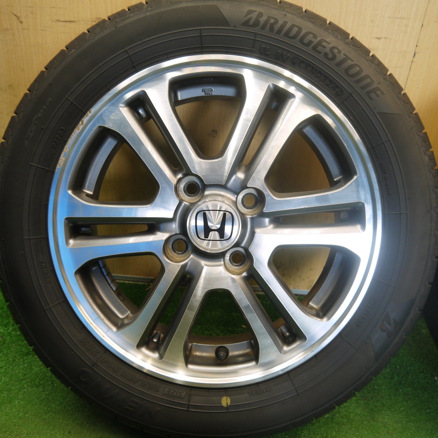 4本価格！24年◎ホンダ N-BOX 純正 155/65R14 ブリヂストン NEWNO Nボックス ニューノ 14インチ PCD100/4H◎6081002Hノ