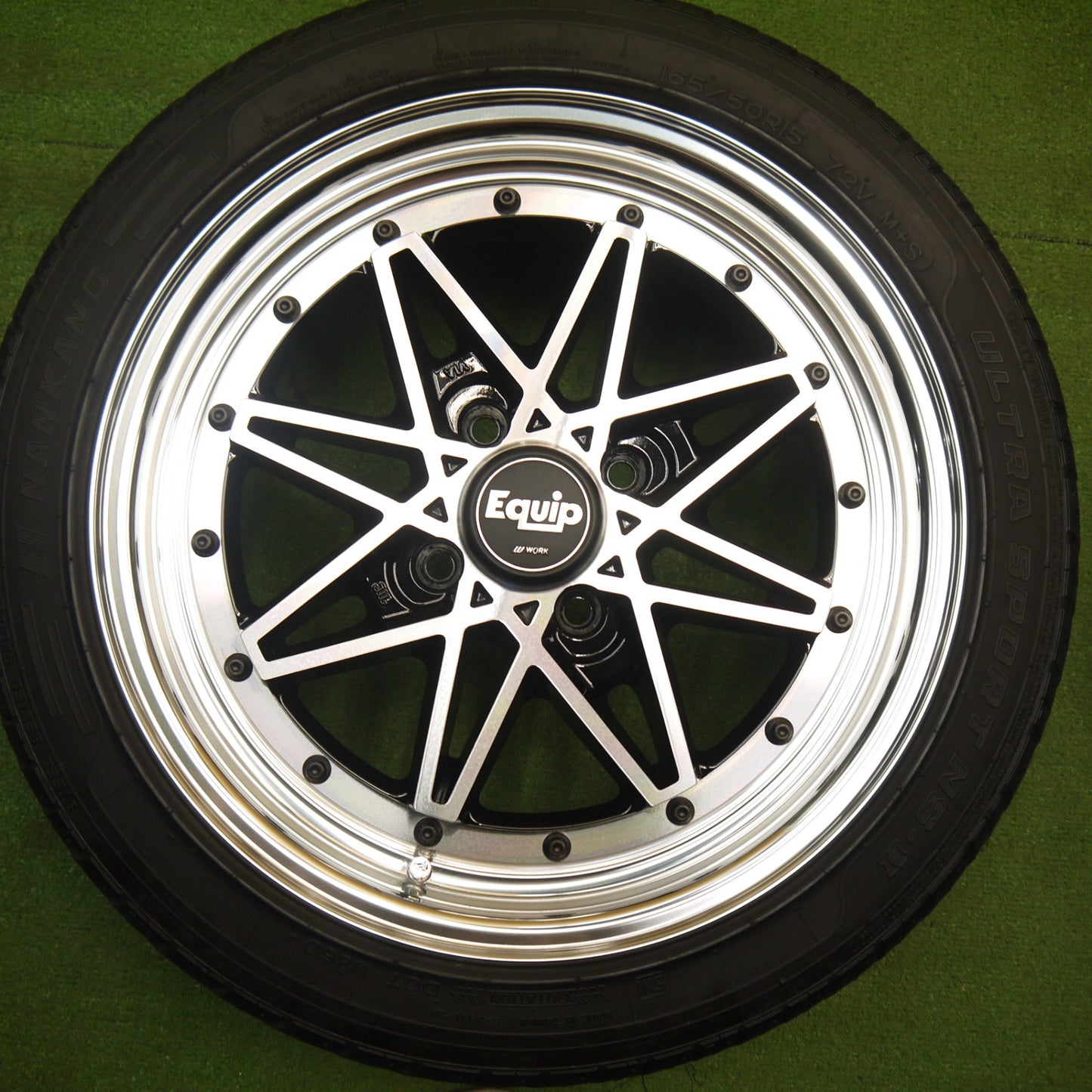 バリ溝！23年！キレイ！9分★WORK Equip EQ3N/N 165/50R15 ナンカン ウルトラ スポーツ NS-2 ワーク エクイップ 15インチ PCD100/4H★6030306Hノ