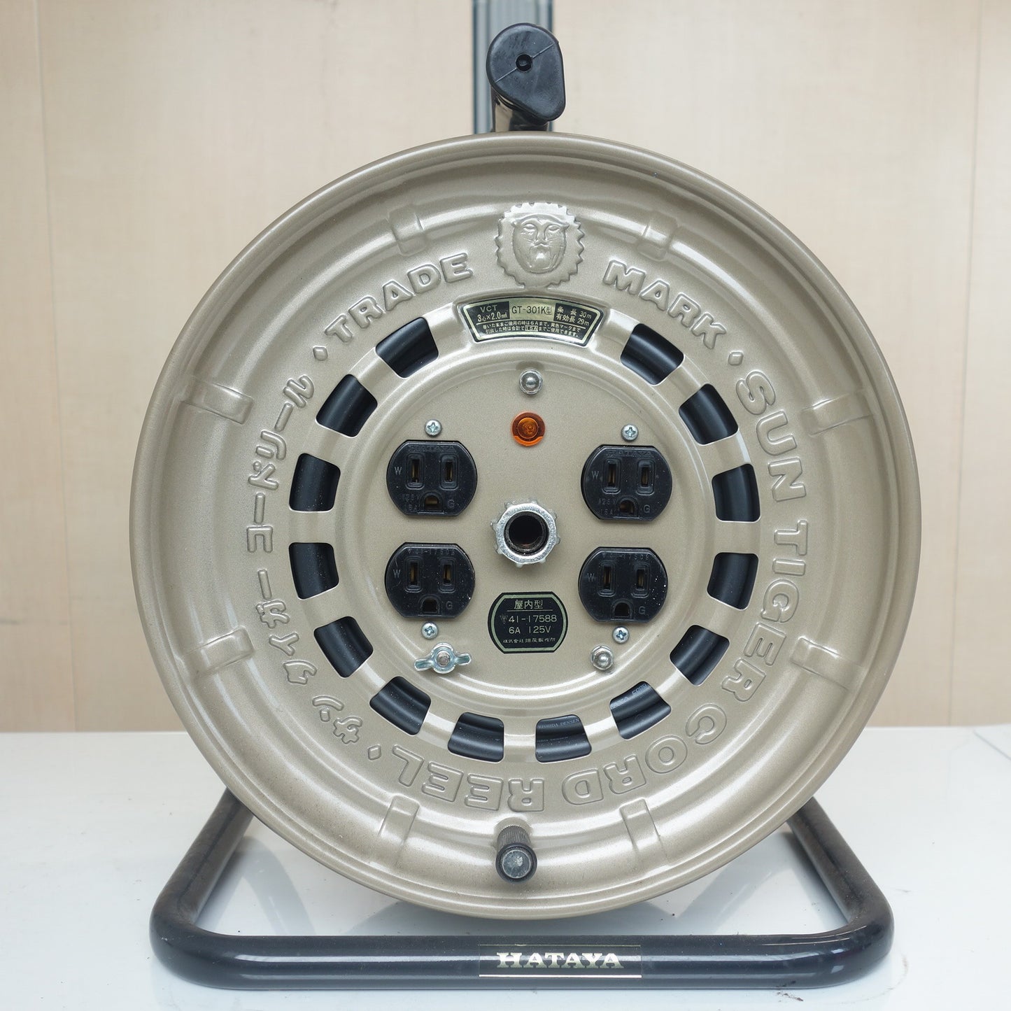 ◆ハタヤ サンタイガー コード リール GT-301K  延長 コード 30m 電工 ドラム 屋内用 HATAYA◆