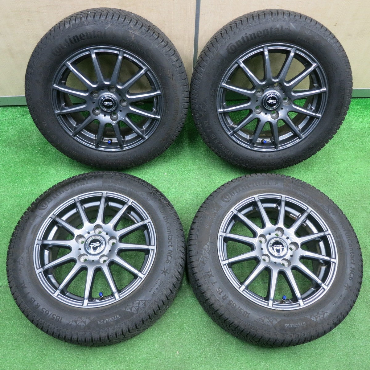 [送料無料] バリ溝！22年！キレイ！9分★スタッドレス 185/65R15 コンチネンタル ノースコンタクト NC6 TEAD テッド 15インチ PCD114.3/5H★4122008TNス
