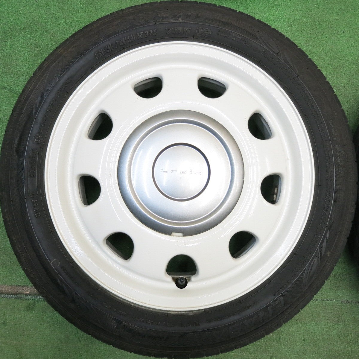 バリ溝！23年！8.5分★スズキ アルト ラパン ショコラ 純正 155/65R14 ダンロップ エナセーブ EC300+ 14インチ PCD100/4H★6050510HAノ