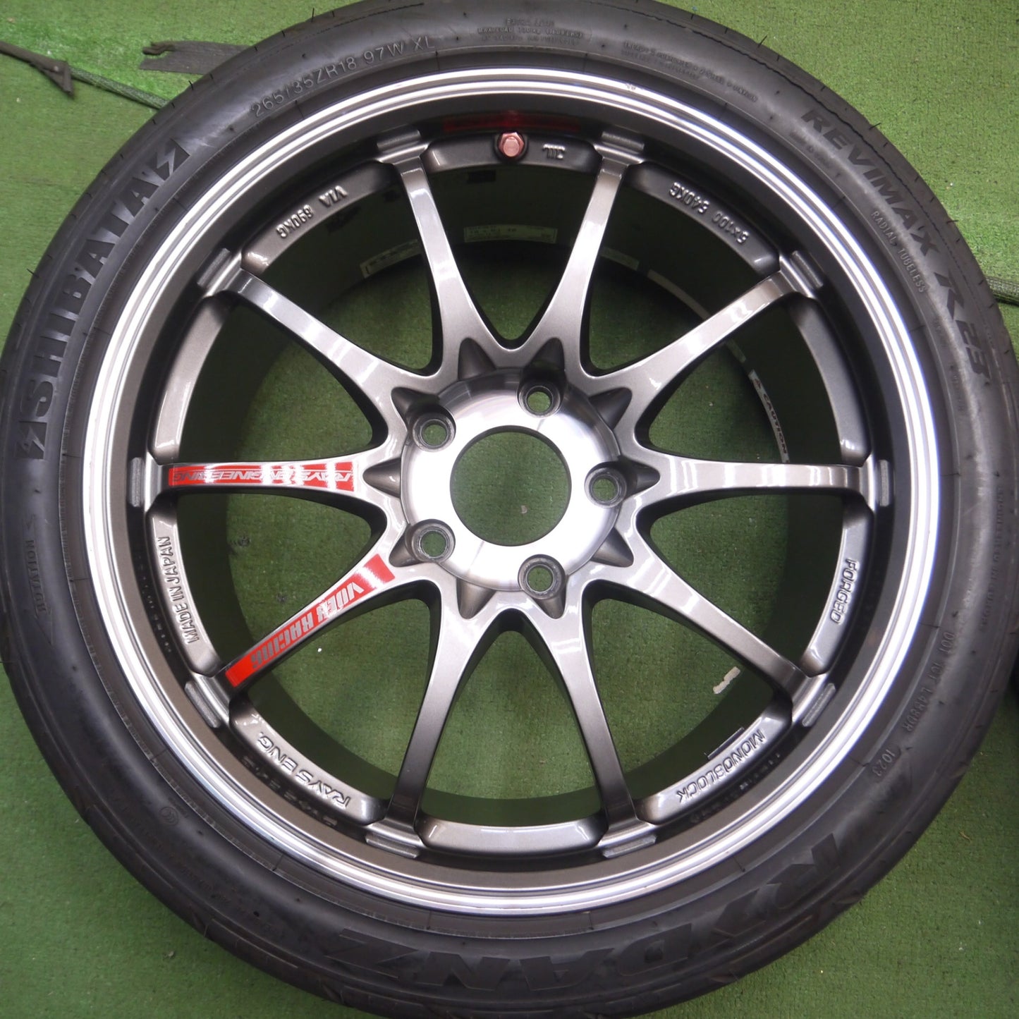 *送料無料* キレイ！23年★RAYS CE28SL MONOBLOCK 鍛造 265/35R18 RYDANZ シバタイヤ レイズ PCD120/5H★4053107Hノ