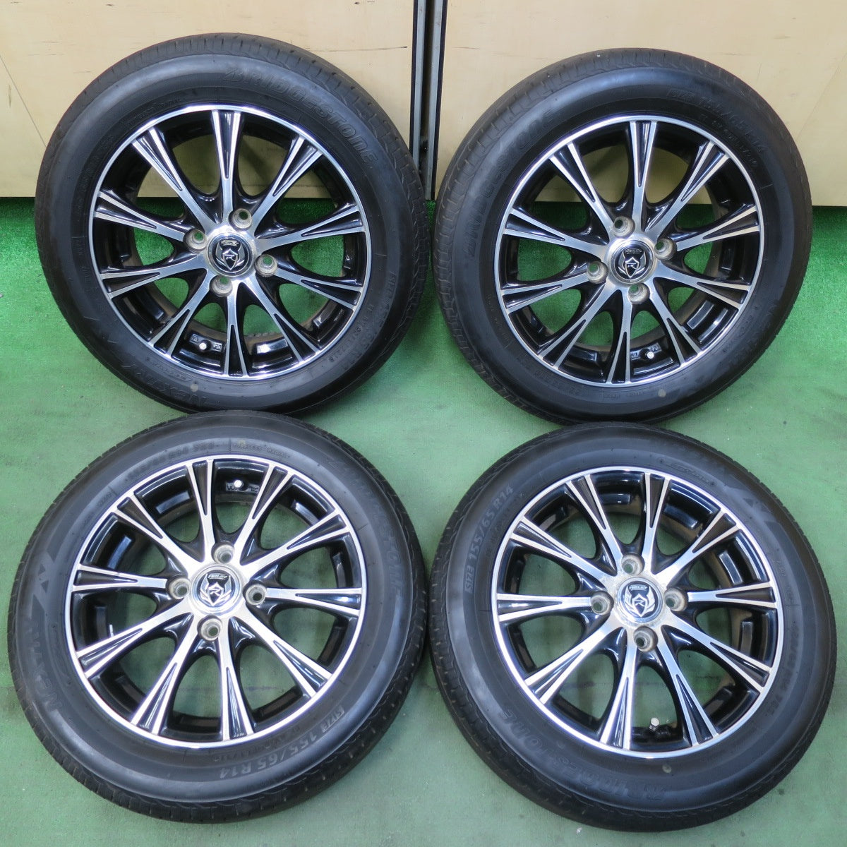 バリ溝！21年！8.5分★155/65R14 ブリヂストン ネクストリー エコピア RiZLEY ライツレー 14インチ PCD100/4H★5102413イノ