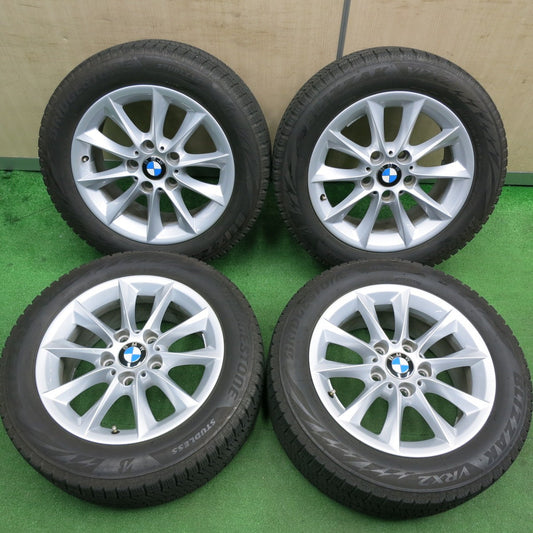 [送料無料] バリ溝！キレイ！9分★BMW 1シリーズ F20 純正 205/55R16 スタッドレス ブリヂストン ブリザック VRX2 16インチ PCD120/5H★4123005HAス