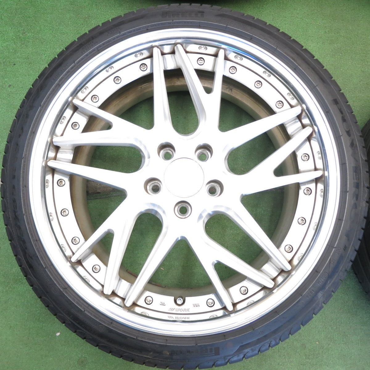 バリ溝！24年！キレイ！8.5分◎WORK GNOSIS CVXM 245/35R19 ピレリ POWERGY ワーク グノーシス 19インチ PCD112/5H◎6061806HAノ