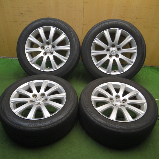 *送料無料* 4本価格★マツダ MPV 純正 215/60R17 ヨコハマ ブルーアース RV-02 17インチ PCD114.3/5H★4040811Hノ