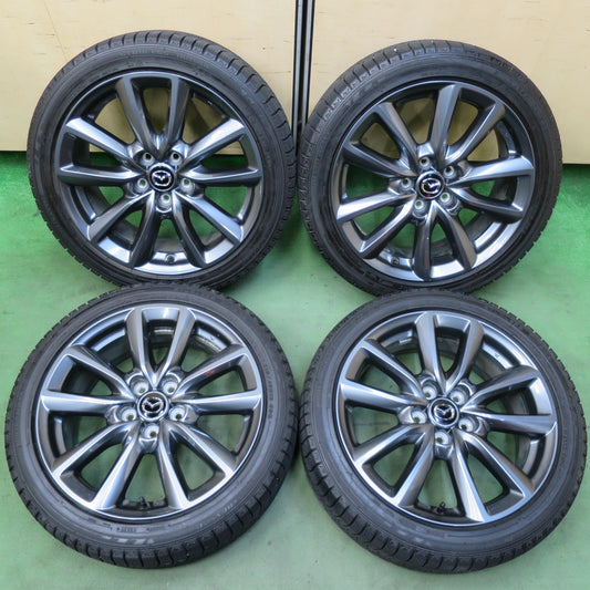 バリ溝！21年！キレイ！9.5分★マツダ3 ファストバック 純正 215/45R18 スタッドレス ダンロップ ウインターマックス 03 18インチ PCD114.3/5H★5112815イス