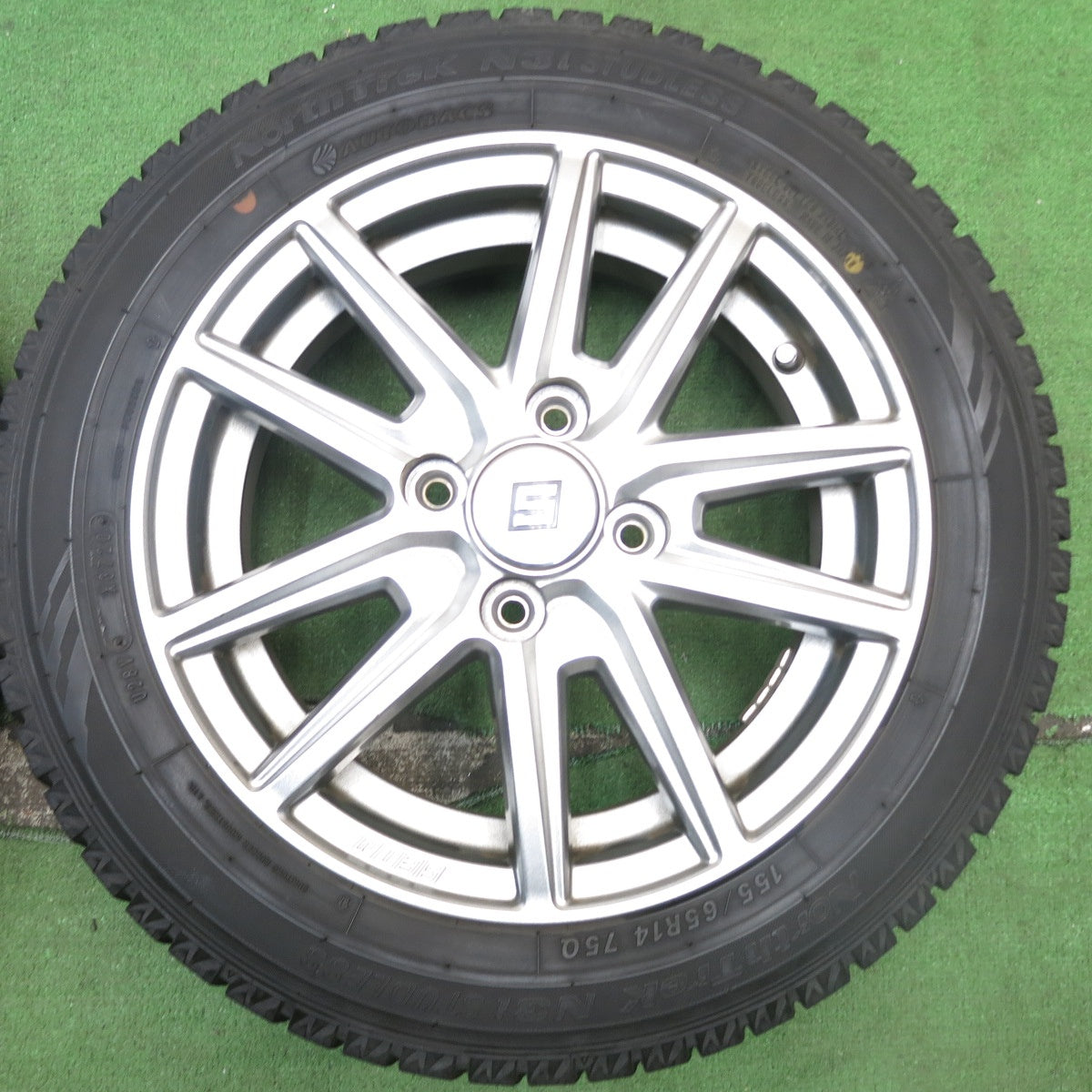 バリ溝！9.5分★スタッドレス 155/65R14 オートバックス ノーストレック N3i SEIN ザイン 14インチ PCD100/4H★5062710AKス