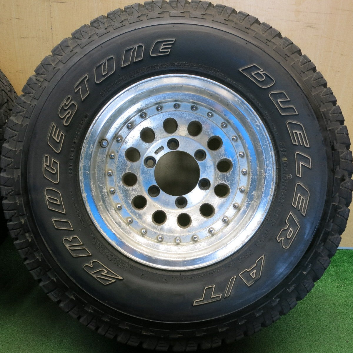 バリ溝！9.5分★31×10.50R15 LT 6PR ブリヂストン デューラー A/T 694 社外 アルミ レンコン ホイール 15インチ PCD139.7/6H★6051401HAノ