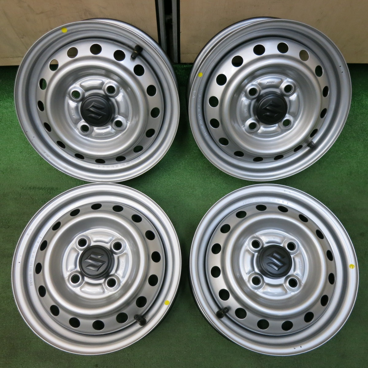 [送料無料] 新車外し★スズキ キャリイ 純正 スチール ホイール 12インチ 12×3.50B キャリィ キャリー PCD100/4H★5031403SYホ