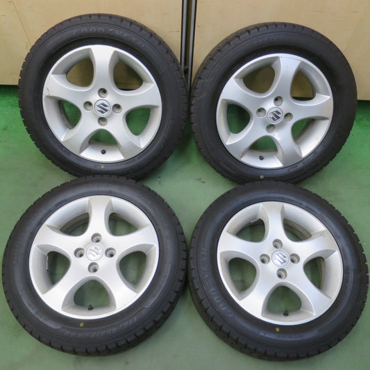 バリ溝！24年！9.5分◎スズキ スイフト スプラッシュ 純正 175/65R15 スタッドレス グッドイヤー アイスナビ7 15インチ PCD100/4H◎6081214イス