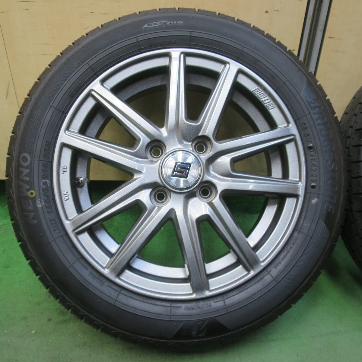 ほぼ未使用！25年！キレイ★155/65R14 ブリヂストン NEWNO SEIN ザイン 14インチ PCD100/4H★6031209イノ