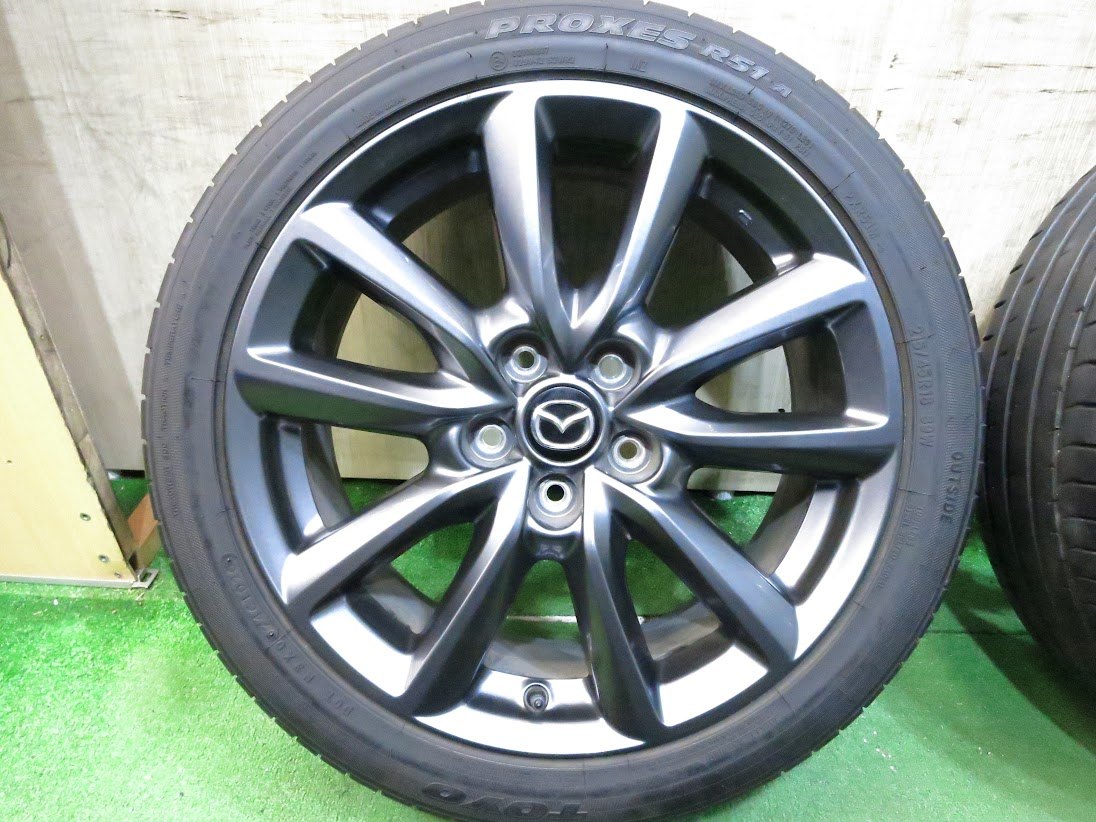 *送料無料* バリ溝！20年！キレイ！9.5分★マツダ3 純正 215/45R18 トーヨー プロクセス R51A 18インチ PCD114.3/5H★3011109Hノ