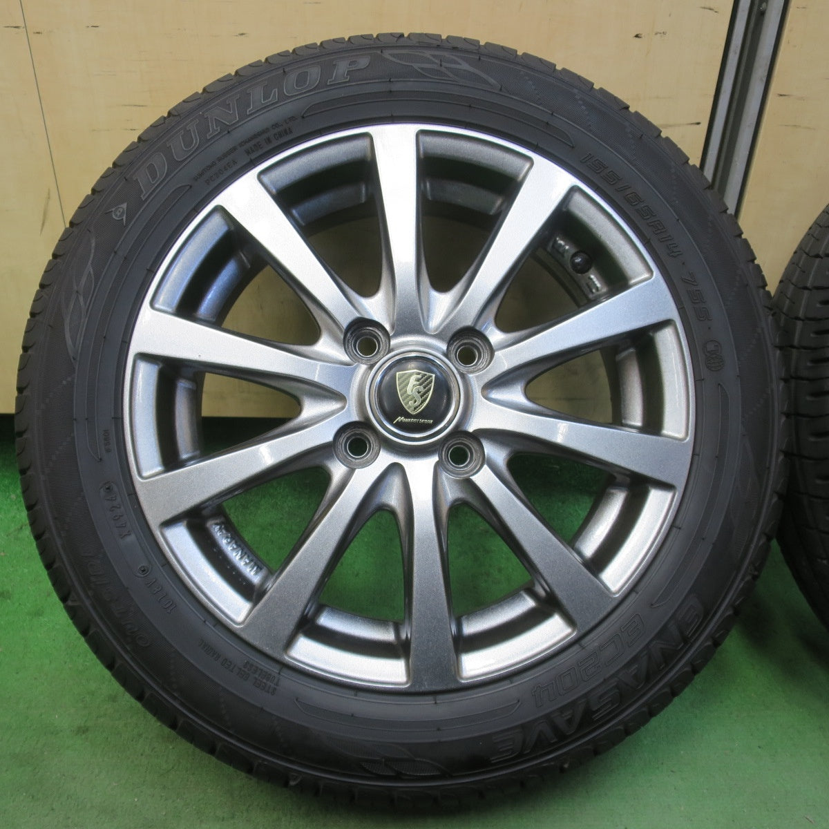 ほぼ未使用！25年★155/65R14 ダンロップ エナセーブ EC204 MANARAY SPORT マナレイ スポーツ 14インチ PCD100/4H★6022308イノ